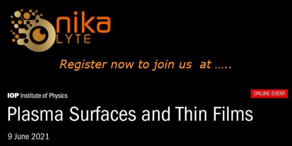 Nikalyte will be presenting at the IOP plamsa surfaces and thin films meeting on 9th June