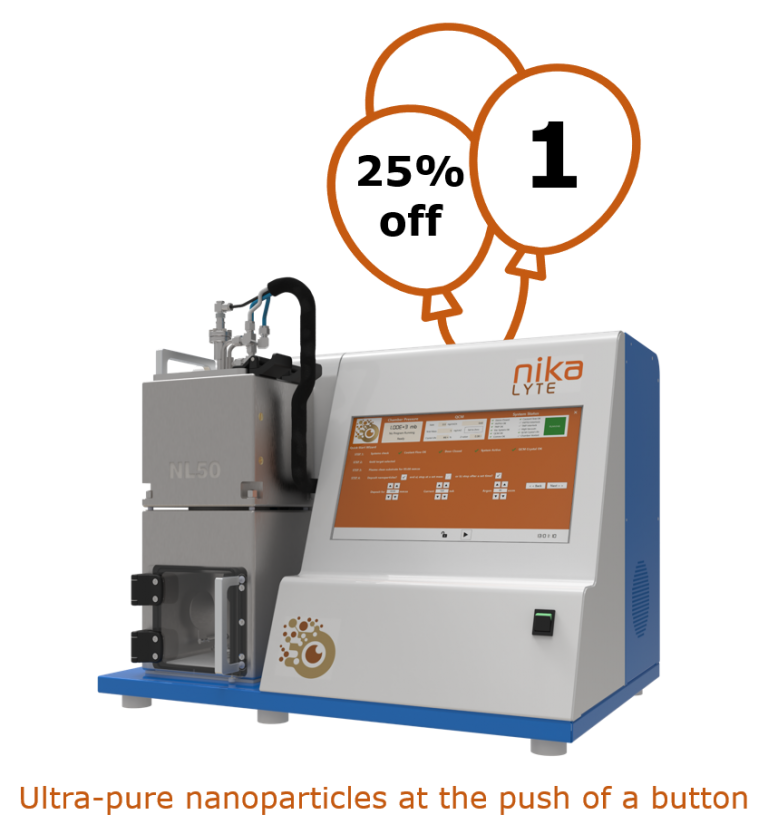 NL50 benchtop nanoparticle system is now 1year old