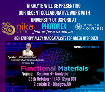 Nikalyte will present at Photonex 23