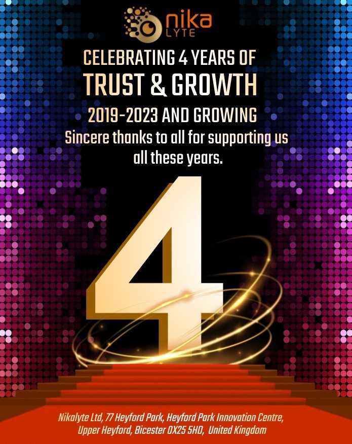 Nikalyte is celebrating 4 years of supplying the research community with innovative nano materials deposition solutions